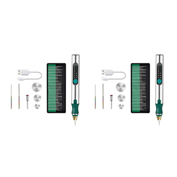 1/2/3/5 Metallsmyckengravering Pen Kit sladdlös mikrogravör 2PCS