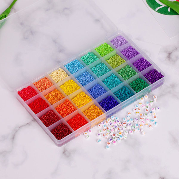 1/2 Mini Beads Set Hummerspännen Seed Bead för smyckestillverkning 1Set