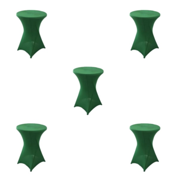 1/2/3/5 High Foot Bar Cover Stretch Rund Duk För Hotell green 5Set