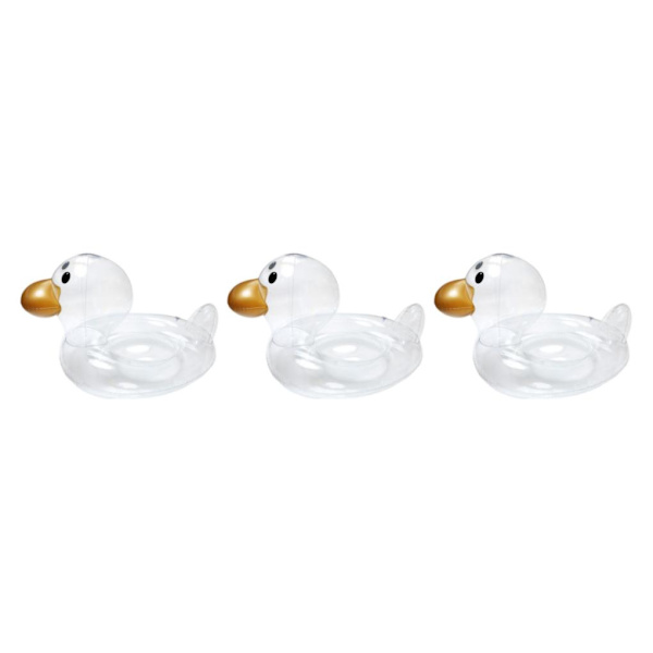 1/3 Swimming Float Ring För Flytande Uppblåsbar Tålig för Transparent Seat Ring 3Set
