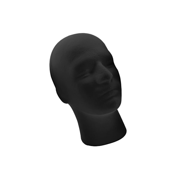Mannequin Head Rund Base Foam Svart för Display Smycken Bubble Package 54cm