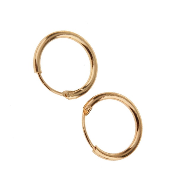2/3 12 mm x 1,5 mm gångjärnsförsedda sovörhängen Hoops Kopparörhängen 2Set