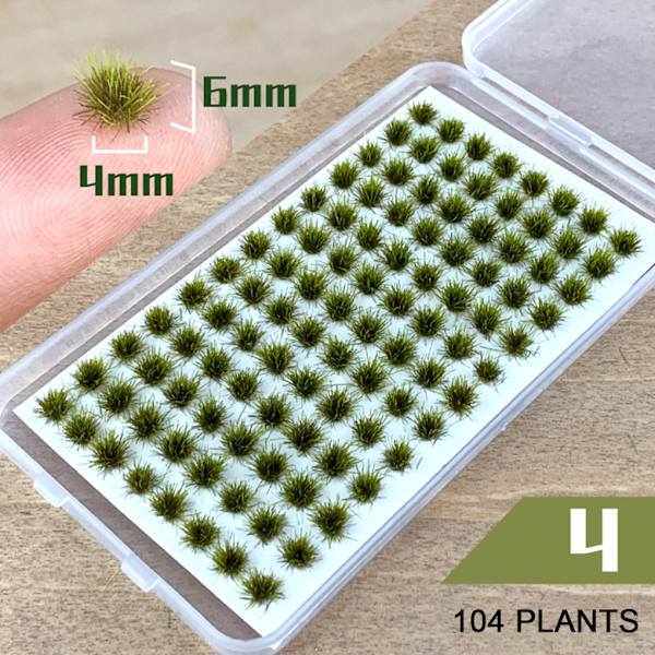 1/2/3/5 Resin Mini Grass Tuft Lågt underhållsminiatyrer Statisk No.4 1Set