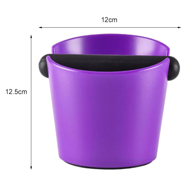 1/2 Coffee Knock Box Bin För Espresso Grinds Tamper Waste Tamp Purple open mouth 1Set
