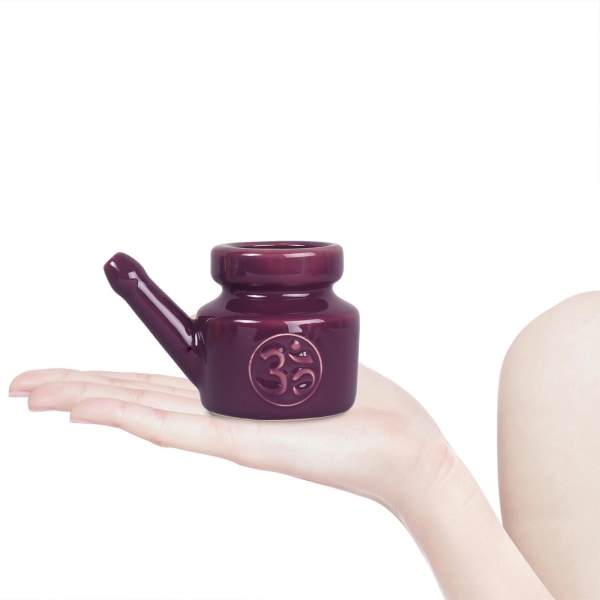 1/2/3/5 Keramik Neti Pot Leakproof Sinus Rinse Pot Tålig för Purple 5.51 Inchx3.94 Inchx4.13 Inch 1Set