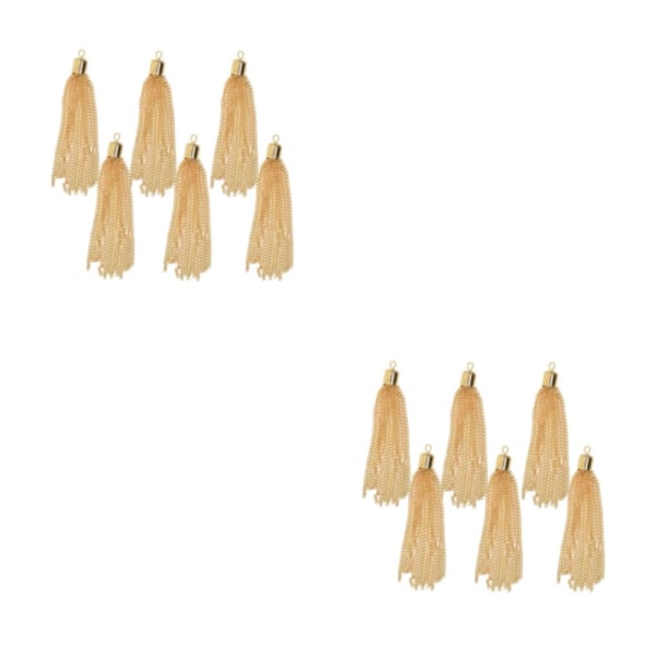 1/2/3/5 6 delar Handgjorda Boho Long Chain Tofshängen Light gold 2Set