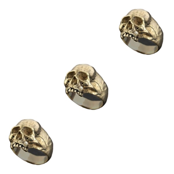 1/3/5 punkring för gotiska tillbehör Lämplig för Halloween Gold 10 3Set