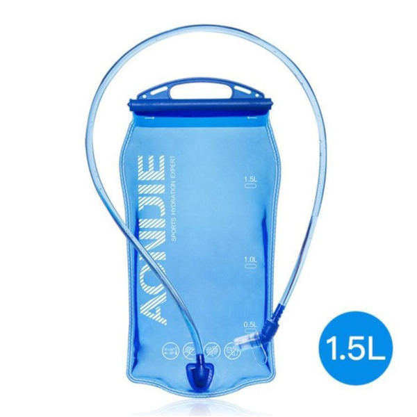 1/2 Utomhuscamping Vandring Klättring Cykling Vattenblåsa Blue 1.5L 35x17cm 1 Pc