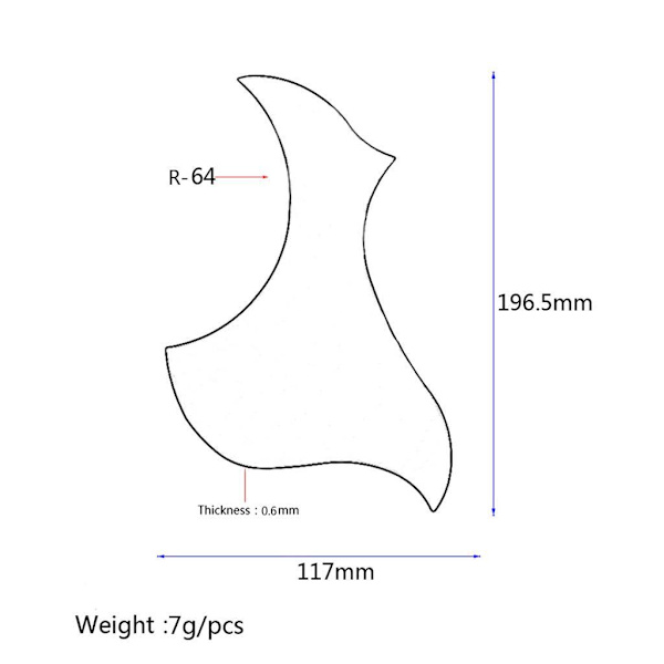 1/2/3 Universal Folk Gitarr Självhäftande Pickguard Sticker för 1Set