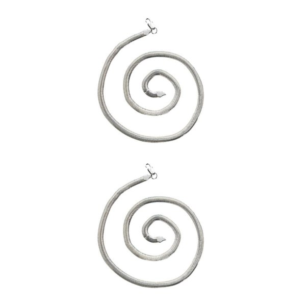 1/2/3/5 Statement-Making Silver Flat Snake Chain Halsband silver 45cm 2Set