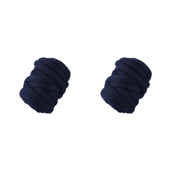 1/2/3/5 Chunky ullgarnfyllning Mjuk stickning för halsdukströja navy blue 12 to 14m 2Set