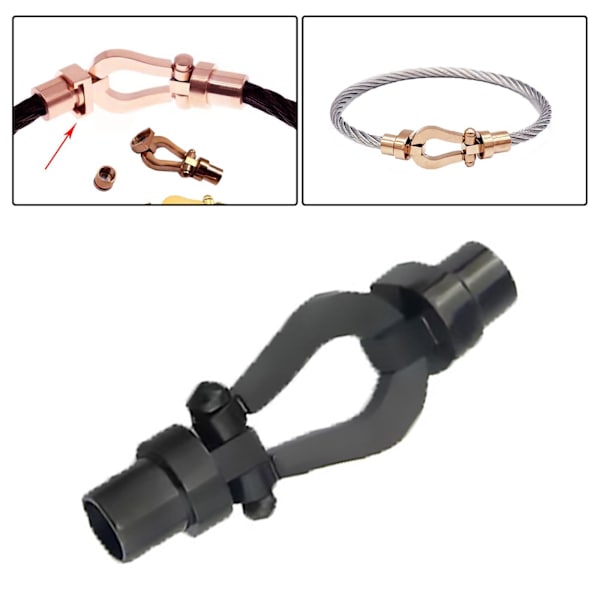 1/3/5 armbandsanslutningsspänne för utbyte av DIY-bearbetning Black Inner hole 0.52cm 1Set