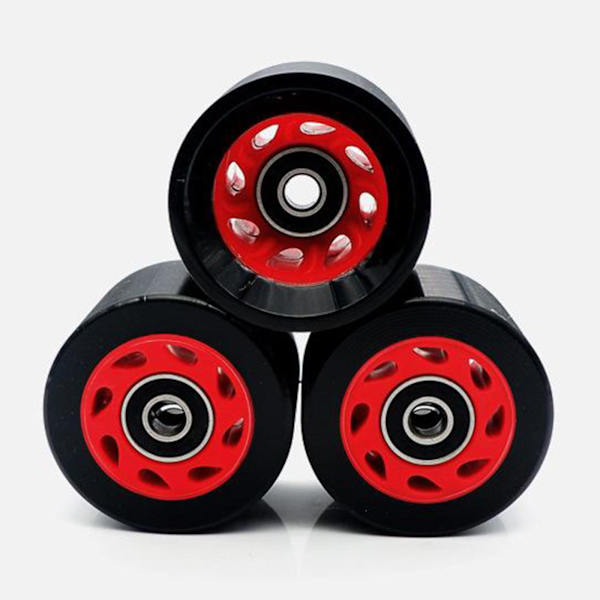1/2/3 Inline Skate Wheel PU Slitstarka 58 mm 82A hjul Black+Red 58x58x32mm 1Set
