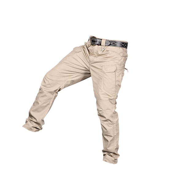 Herr Streetwear Casual Cargo Arbetsbyxor Amy Byxor Multi Khaki L