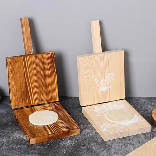 1/2 För Degpressverktyg Gadget Bakning Pizza Bakverk Brown square 1Set