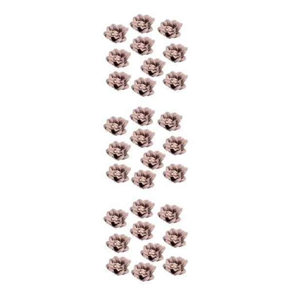 1/2/3/5 10 stycken Camellia Flower Heads för gör-det-själv-hårtillbehör Coffee 4.5cm 3Set