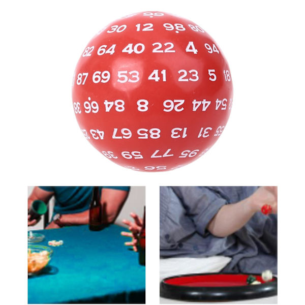 1/3/5 Akryltärningar Spelunderhållning Familjepolyedriska tärningar Red 48mm 1Set