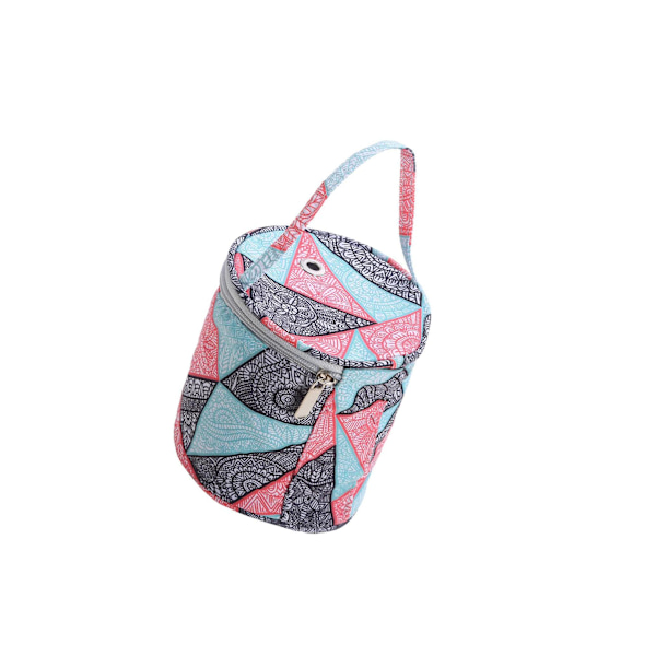 1/2 Resegarn Förvaringsväska Tote Small Holder Case Present för Geometric 14 x 15cm 1Set