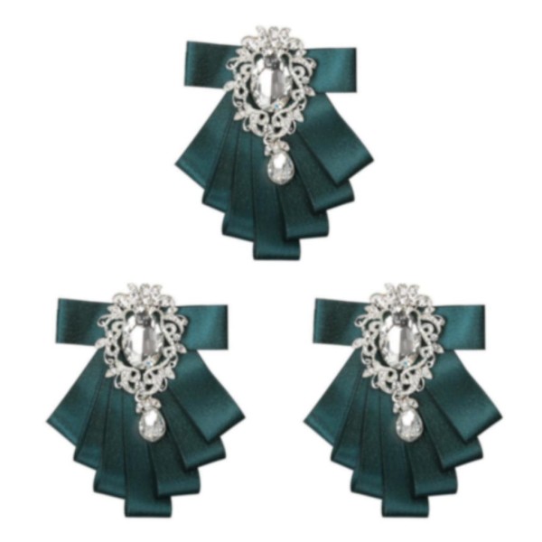 1/2/3/5 Brudgummen för män fluga Bröllopsfest Dansband Dark Green 12 X 8.5cm 3Set