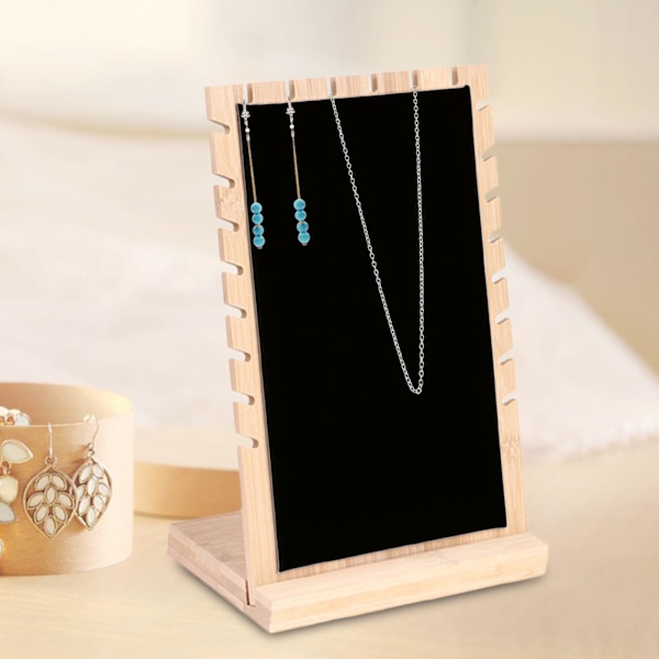 Smycken Display Stand Plank Organizer för hängsmycke Black 6.89x3.94x9.92 Inch