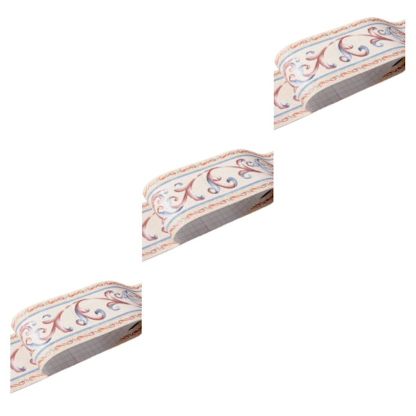 1/2/3/5 Retro Fashion PVC vattentät midjelinje för robust vägg Beige vine flower 3Set