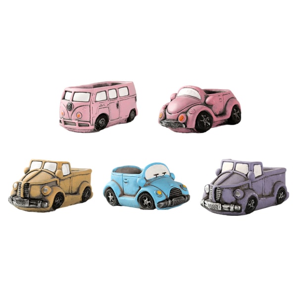 1/2/3 Cartoon Car Suckulent Blomkruka Lätt och bärbar blue car 1 Pc