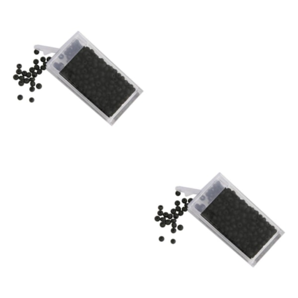 1/2/3/5 Beads DIY Smycken Retro Craft Kit Etniskt för hantverksmärke black 3mm 2Set