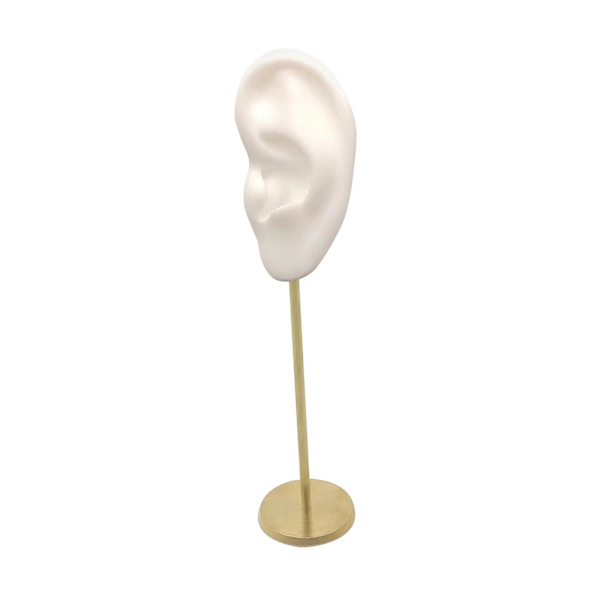 1/2/3 Örhänge Display Stand Human Ear Model Stud Holder Showcase Left Ear White Height: 18cm 1Set