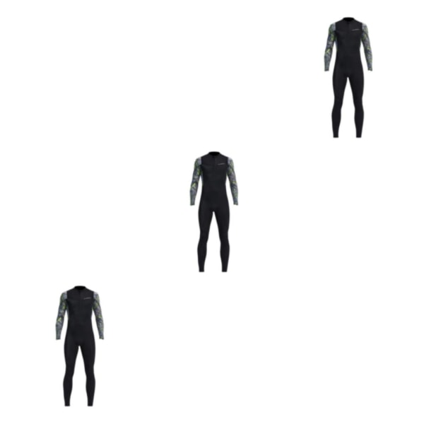 1/2/3/5 Mens Front Zip Våtdräkt för dykning Surfing och simning black XXXL 3PCS