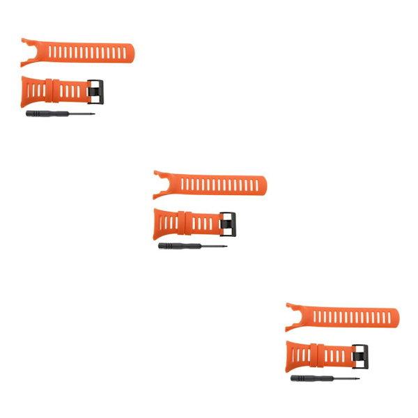 1/2/3 hållbara armbandsur i gummi för För Suunto Ambit3 Black Orange 24mm 3PCS