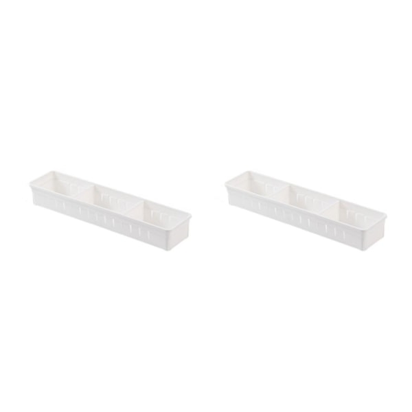 1/2 Multi Förvaringslåda Skrivbord Enkelt och snyggt White small size 2PCS