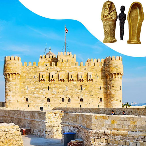 1/2/3/5 Forntida egyptisk kista med mumiefigurer Staty för black 9.4x3.5x3.8cm 1Set