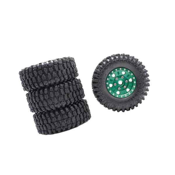 1/2/3 4st 1/24 gummihjulsdäck för Axial SCX24 modell Buggy Green 51x20mm 1Set