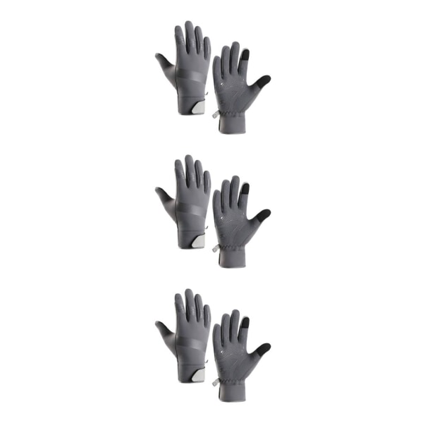 1/2/3/5 polyuretan vinterhandskar för oöverträffad värme och Grey XL 3PCS