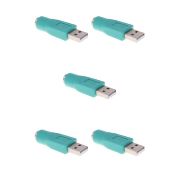 2/3/5 utbyte USB hane till PS/2 hona omvandlare växlare Teal 5Set