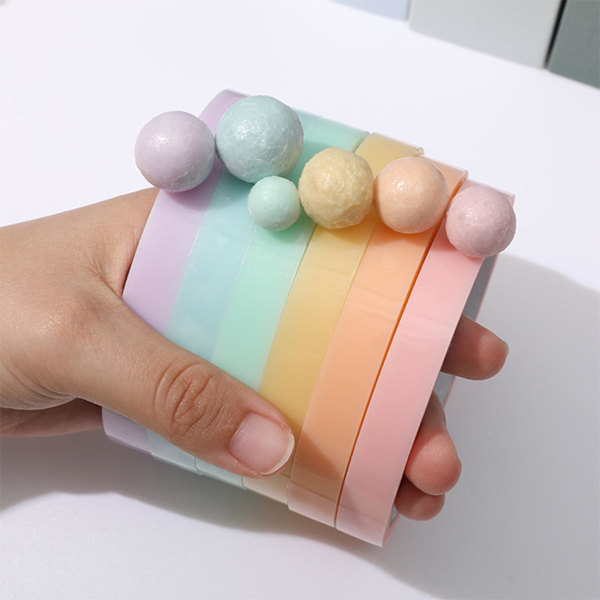 1/3 6st Sticky Ball Tape Dekompressionsleksaker Hantverksspel för Light Color 2.4cm 1 Pc