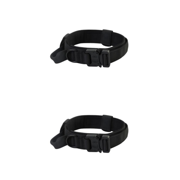 1/2/3/5 Justerbar Hållbar och säker för alla hundar Halsbandskoppel black XL 2Set