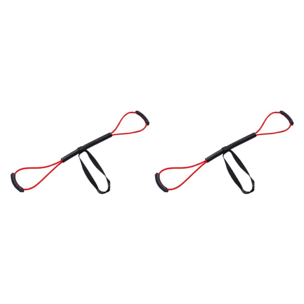 1/2/3 Resistance Bands Pull Rope Boxning Muay Thai Strength red 20 lbs 2PCS
