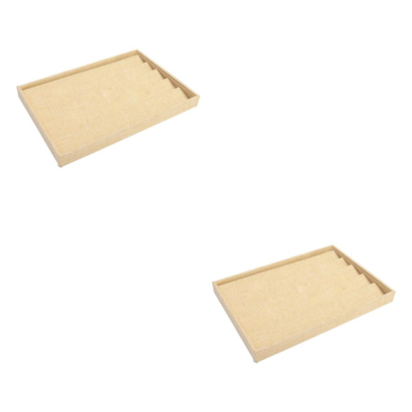 1/2/3 Stapelbara smycken fack för lådor butiker Showcase present Earrings Tray 35x24x3cm 2Set