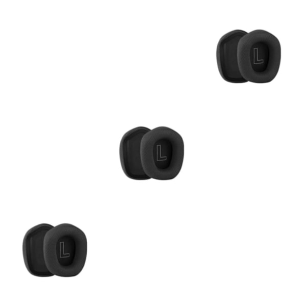 1/2/3/5 Öronkuddar Kudde Hörselskydd Andas Gamer Black Ear Pads 3PCS