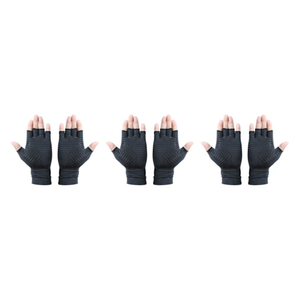 1/2/3/5 spelhandskar Lätt att bära och för intensivt spelande black XL 3Set