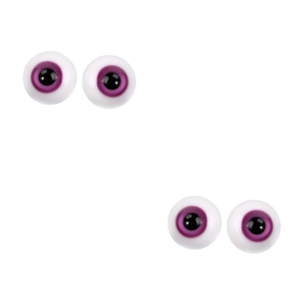 1/2/3/5 2x Doll Eyes Wiggle Eyes för Halloween rekvisita Skulptur Purple diameter 6mm 2Set