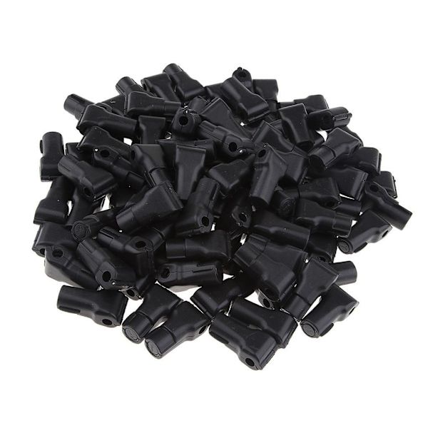 1/2 100st Krok Stopplås Säkerhetslåsning Hänglås Stöldskyddslås Black 6 mm 1Set
