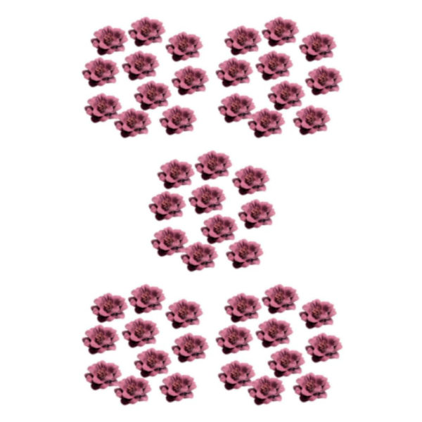 1/2/3/5 10 stycken Camellia Flower Heads för gör-det-själv-hårtillbehör Fuchsia 4.5cm 5Set