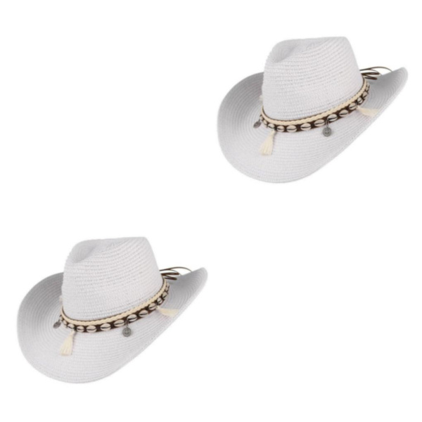 1/2 Cowboyhatt Andas och snygg hatt med bred brätte för män och 2Set