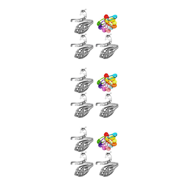 1/2/3/5 Virkad Ring Kit Peacock Justerbar stickslinga m/ 3Set