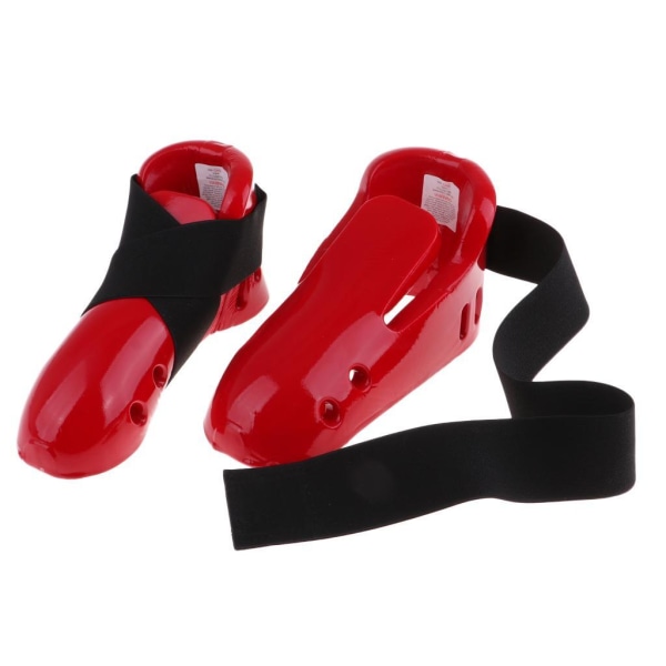 Vuxen Taekwondo Foot Guard Karate Sparring Foot Gear Sparring Red XL