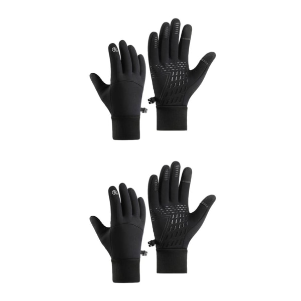 1/2/3/5 polyuretan vinterhandskar för oöverträffad värme och Black M 2PCS