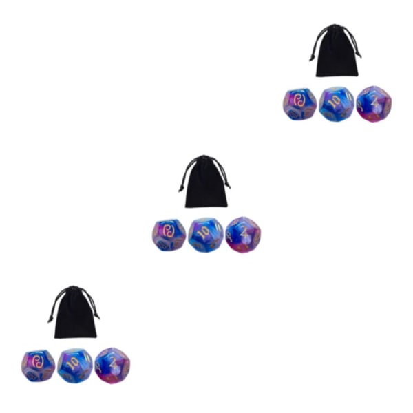 1/2/3/5 3st Akryl Astrologiska Tärningar Konstellationstärningar för Style F 3Set