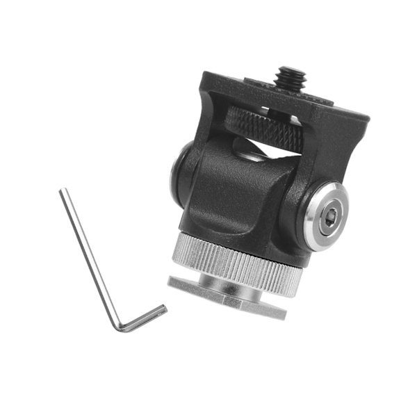 1/2/5 Hot Shoe Mount Adapter Rod Clamp 360 Swivel för stativ black 41x20.5x35mm 1Set